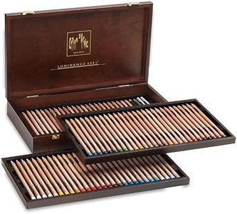 Caran d'Ache Luminance 6901 Wooden Storage Box Assortment of 80 Coloured Pencils 76 Colours + 4 Double Colours 6901.476