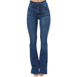 Women Jeans Skinny Butt Lift Plus Size High Waisted Bell Bottom Jeans Destroyed Stretch Comfy Classic Wide Leg Bootcut Flared Denim Pants 70s Outfits for Women