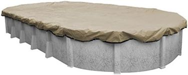 Pool Mate 311632-4-PM 20-Year Professional-Grade Winter Oval above-Ground Pool Cover, 16 x 32-ft, Tan