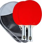 Palio Expert 3.0 Table Tennis Bat & Case | ITTF Approved High-Performance Ping Pong Racket for Beginners | Maximum Spin & Control (Set of 2 Bats)
