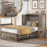 AMERLIFE Twin Murphy Bed Cabinet wi
