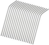 ColorStraw 50Pack Reusable Metal Straws.Ultra Long 10.5”Stainless Steel Drinking Straws in Bulk For Wholesale.265mm Long Straight Curved Metal Drinking Straws for 20/30oz Tumblers Yeti (50Pcs all bent Silver-10.5")