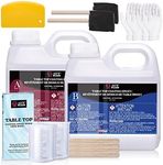 LET'S RESIN Clear Table Top Epoxy Resin,60oz Crystal Epoxy Resin for Countertop,Crystal Epxoy Resin Kit for Bar Top,Wood Tables,2 Part Epoxy Resin Kit That Self Levels,Acrylic High Glossy Coat