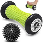 Beenax Foot Massage Roller and Hard Spiky Ball Set - Plantar Fasciitis Recovery, Muscle Roller Stick, Fascia, Feet, Trigger Point, Exercise - Relieve Stress and Relax Tight Muscles