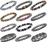 SONNYX 12 Pieces Hematite Bracelet 