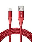 Anker 551 USB-A to Lightning Cable (6ft), MFi Certified iPhone Cable for Flawless Compatibility with iPhone iPhone 13 13 Pro 12 Pro Max 12 11 X XS XR 8 Plus and More (Red)