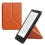 kwmobile Origami Case Compatible with Kobo Clara 2E / Tolino Shine 4 Case - Slim PU Leather Cover with Stand - Orange