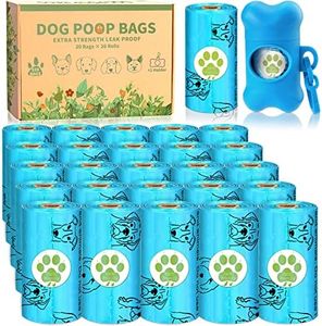 MULEVIP Bolsas Extra Gruesas para Caca de Perro, a Prueba de Fugas, 520 Unidades/26 Rollos, Bolsas para Excrementos, con 1 Dispensador