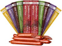 Paleovalley 100% Grass Fed Beef Sticks - Delicious Gluten Free Beef Snack - High Protein Keto Friendly, 50 Count Variety Pack