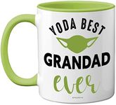 Yoda Best Mug - Grandad Fathers Day Mug Gifts, Birthday, Christmas Dinosaur Gifts, 11oz Ceramic Dishwasher Safe Coffe Mugs Cup, Grandad Gifts from Grandchildren, Cute Mugs, Funny Mugs, Made in UK