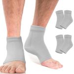 Migliore Wear Cracked Heel Socks, Foot Moisturiser Socks with Gel Heel, Cracked Heel Treatment, Cotton Moisturizing Socks for Dry Feet Women and Men - 2 Pairs(Large Size) (Grey, 2 Pairs)