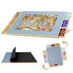 Lavievert 2000-Pc Rotating & Tilting Puzzle Board with 6 Drawers & Cover, Adjustable Jigsaw Puzzle Table with Built-in Easel/Stand, Portable Boards with Storage for Adults, with Flannel Tabletop