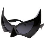 grinderPUNCH Tinted Bat Mask Costume Glasses | Unisex Costume and Cosplay Accessory For All Ages | 100% UV Protection (Black)