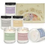 YMing Scented Candles Gift Set, 6 Pack Aromatherapy Candle Burning time 300 Hours, Nfor Home Scented, Stress Relief & Body Relaxation for Valentine's Day Mother's Day Bath spa Meditation