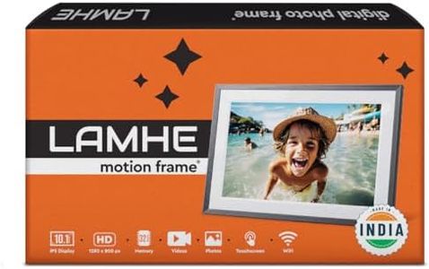 LAMHE Digital Photo Frame - 10.1 inch LCD Touch Screen with WiFi | Best Frame for Gifting | 1280X800 IPS Display | 32GB Storage