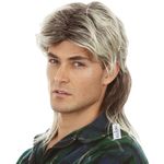 ALLAURA - Joe Dirt Wig Blonde Mullet Wigs for Men 80s Costumes for Men Blonde Mullet Wig Costume Accessories 80s Wig for Men