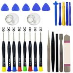 25 in 1 Phone Repair Tool Kit, Prying Tool Kit Glasses Repair kit pry Tool pc Tool kit iPhone Repair kit Repair Kit with Magnetic Screwdrivers Set for Smart Phone Disassembly and Repair