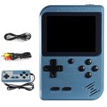 Hbaid Handheld Game Console with 500 Classical Games 3.0-Inch Color Screen Support for Connecting TV Two players 1020mAh Rechargeable Battery Gift for Kids and Adult (Dark Blue)