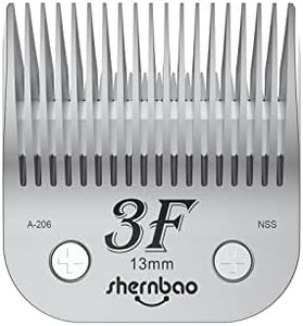 shernbao NSS Style Detachable Pet Clipper Blades, Made of Titanium Coating Ceramic & Stainless Steel, Compatible with Most Andis, Oster, Wahl A5 Clippers