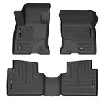 Husky Liners Weatherbeater Floor Mats | Fits 2022-2024 Ford Escape Hybrid | Front & 2nd Row, 3-pc Black - 95561