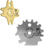Standard Brass and Universal Stainless Steel Grill Scrapers Combo - Individually Packed (Gift Ideas for Men)