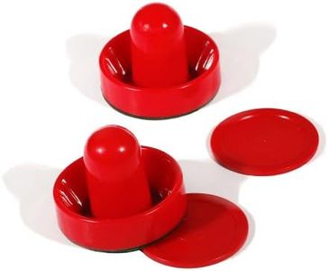 Hathaway Air Hockey Strikers and Puck Set, Red, 3.75/2.875-Inch