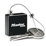 Master Lock 5490EURD Retractable Tether for Key Safe, Up to 91 cm Long, Black