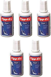 TIPP-EX Lot de 5 Correcteurs liquide Rapid Foam blanc Flacon 20 ml