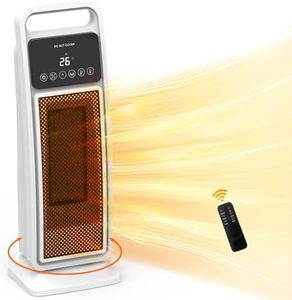 Advwin Space Heater 2000W Self-Regulating Ceramic Heater with 2 Heating and Fan Modes, Electric Portable Heater with Remote for Office, Bedroom, White