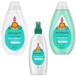 Johnson's Kids Shampoo and Conditioner. Shampoo 500ml, Conditioner 500ml, and Conditioner Spray 200ml. Hypoallergenic and pH-Balanced Toiletries (3-Pack No More Tangles).
