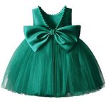 NNJXD Baby Girl Birthday Part Tutu Gown Bowknot Toddler Girls Pageant Dresses 2029 Green Size(110) 3-4 Years