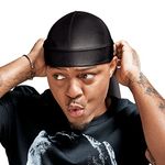 RED by Kiss Bow Wow X Power Wave Extreme Shine Silky Durag for Men Waves Silky Doo Rag (Black)