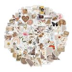 CRAFTEEZY 95 PCs Vintage Stickers for Journal Diary Decor Scrapbook Stickers (Vintage)