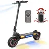iScooter Electric Scooter, 1000W E Scooter, 50 Miles Long Range & 38 MPH Top Speed, 10" Off-Road Vacuum Tire Scooter for Adults with Turn Signals, Double Braking Systems, APP and Storage Bag