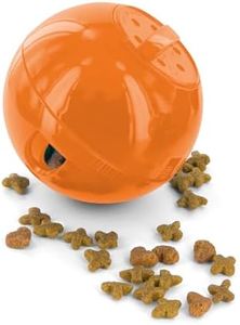PetSafe SlimCat Interactive Feeder - Combines Play with Mealtime - Adjustable Portions - BPA-Free Plastic - Slow Feeder for Digestion - Lightweight, Dishwasher-Safe Toy - Orange