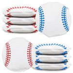 Libima 8 Pcs Football Baseball Soccer Basketball Cornhole Beanbags Tossing Game Bags Dual Sided Reliable Nylon Cornhole Bean Bags Party Supplies (Baseball)