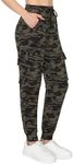 ALWAYS Cargo Jogger Pants for Women - Super Soft Casual Lounge Sweatpants, 143bk Camo, XX-Large