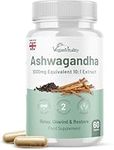 Ashwagandha High Strength 1000mg, Cortisol Reducing Supplement, Organic Ashwagandha Capsules with Black Pepper to Reduce Stress Hormones and Fatigue