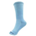 AXONTIC Bamboo Diabetic Socks for UV Protection | Eco-Friendly | Non-irritative Toe Seam | Naturally Antimicrobial | Hypoallergenic | Cushioned | Ventilation Mesh | Single Pack (Light Blue)