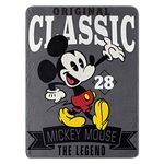 Disney's Mickey Mouse, A Classic Micro Raschel Throw Blanket, 46" x 60", Multi Color