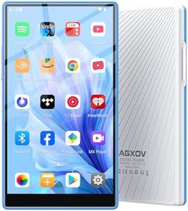 96GB MP3 Player with Bluetooth and WiFi, Android Spotify Music Player for Pandora, Amazon Music, Audible. 5" Touchscreen, Speaker, Supports Play Store,Up to 512GB (P50)