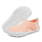 Limberun Kids Water Shoes for Girls Boys Beach Shoes Kids Pool Shoes Kids Swimming Shoes Kids Aqua Shoes for Kids Lightweight and Quick Dry Kids Water Sports Shoes Light Pink Big Kid 5