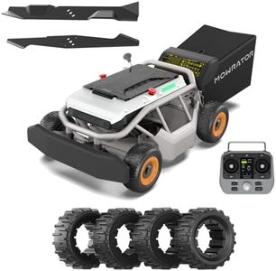 Mowrator S1 4WD 18Ah Remote Control Lawn Mower with Wide Wheels, All-Season Yard Care, 85% (40°) Slope Climbing, with Leaf Shredding Vacuum, 21" Width, 1.5–4.3" Cutting Height, Up to 1.12 Acres