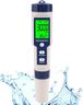 Pool Salt Tester & PH Meter, Hofun Digital Salinity Meter and PH Tester for Aquarium and Pool Saltwater Water, 5 in 1 Salinity PH Temp EC and TDS Meter, Aquarium Swimming Pool Hot Tub, High Accuracy