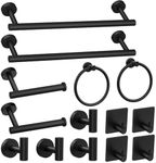 14-Pieces Matte Black Bathroom Acce