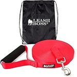 Leashboss Extra Long Dog Leash - Long Lead Leash for Dog Training - Recall Leash for Dogs Outside 30 Foot