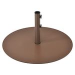 Giantex Patio Umbrella Base, 59 LBS Heavy-Duty Round Umbrella Stand, 29.5 Inch Outdoor Steel Umbrella Holder for Poolside, Backyard, Lawn, Brown