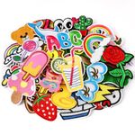 36pcs Cartoon Embroidered Patches Random Assorted Styles Cute Theme Iron on Patches DIY Sew Applique Repair Patch Cute Preppy Sew on Patches for Backpacks Pants Clothes Jeans