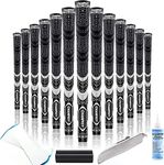 Champkey MCS Hybrid Golf Grips 13 Pack with All Repair Kits | All Weather Control and High Feedback Golf Club Grips(Midsize，Black)