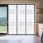 Insulated Door Curtain, Thermal Magnetic Self-Sealing EVA Door Screen, Keep Cold Out Door Cover Auto Closer for Kitchen, Bedroom, Air Conditioner Room,Hands Free, Fits Doors up to 72" x 80", Grey